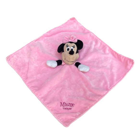 Disney Baby Minnie Mouse Plush/Satin Lovey Pink
